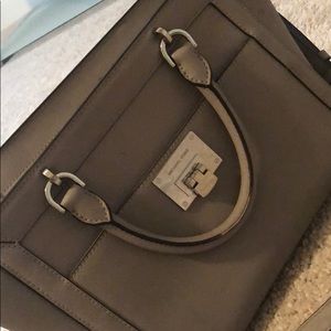 Grey leather purse